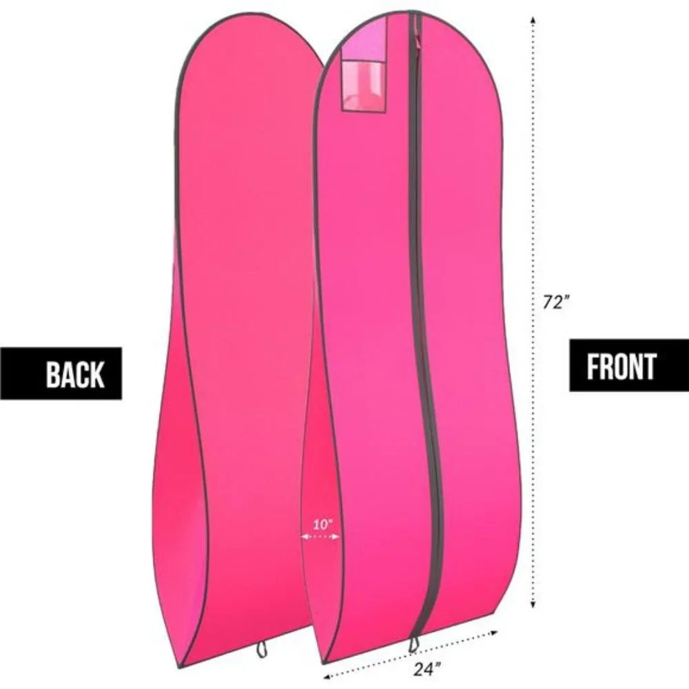 Women’s Dress and Gown Garment Bag -72”x24” and 10” Tapered Gusset